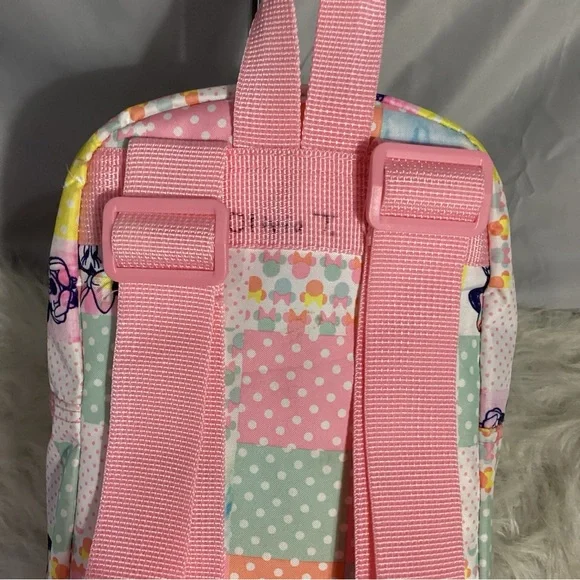 Disney Minnie Mouse Girlie Mini Backpack Toddlers Up Pink Yellow CUTE - Picture 4 of 10